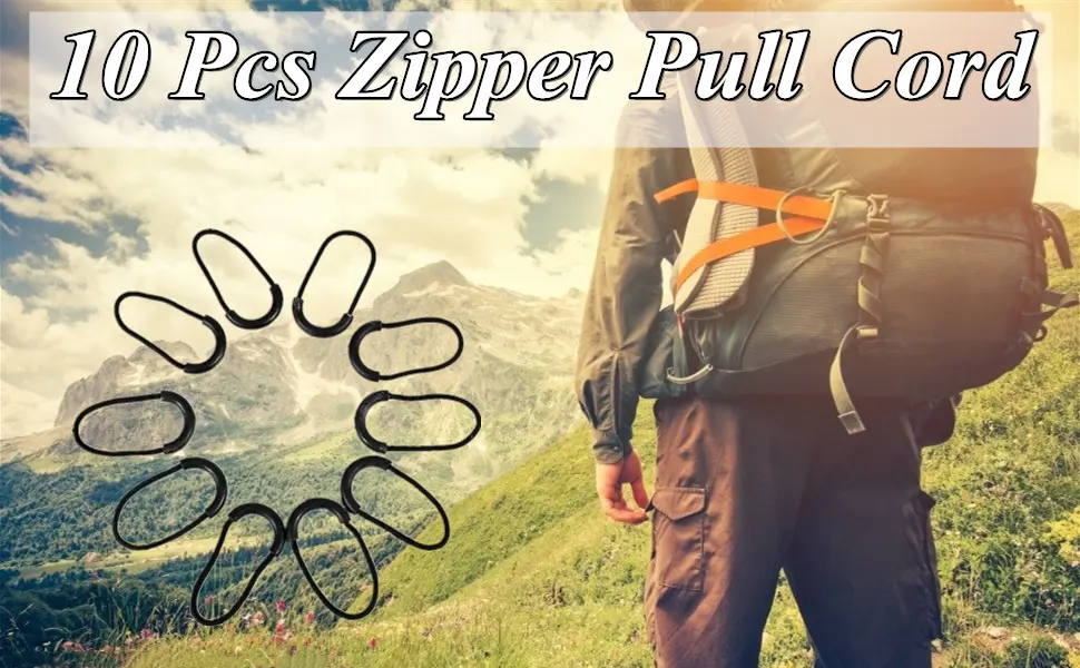 10 parts/bags EDC zip zipper pull cord zip lock extension trailer for clothing backpacks jackets wallet handbag - Zipper Pulls