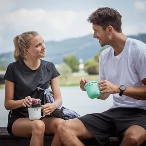 Fencchi's Austria mueslibecher to go - the original Bellycup - in MINT gray pink or blue - in single or double pack gray/blue double pack - Grau/Mint Donau