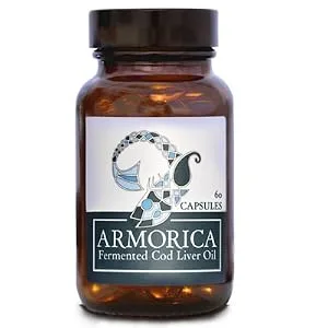 ARMORICA fermented liver trans -ran - cold -processed lacto fermented & raw liver trans - made exclusively with Atlantic cod in Great Britain (60 capsules) 1 piece (1 Pack) - Fermentierter Lebertran 120 Kapseln