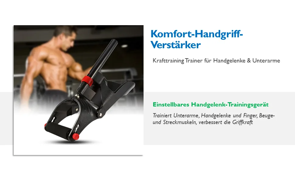 Salalis Comfort handle amplifier handle force trainer adjustable wrist and forearm developer for sports training/fitness with soft pillows (black) - Komfort-Handgriff-Verstärker