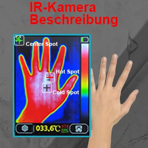 2 in 1 thermal imaging camera & digital test device with 10 800 pixels 20Hz image recording frequency thermal imaging cameras 4 000 COUNTS display multimeter function - product information 2