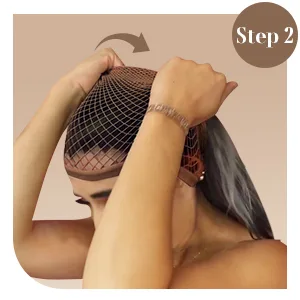 Dreamlover Wig Caps Brown Hair Net for Wigs 2 Pack - Schritt 2