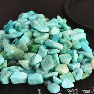 Orienttrea 500 grams amazonite drum stones mini amazonit gemstones charging stones granulate/mini chips amazonite healing stones packed in a gift box - amazonita