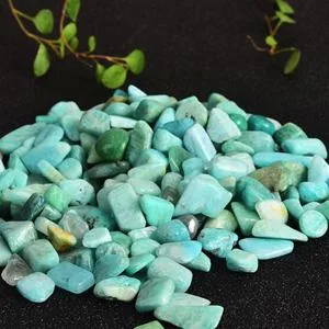 Orienttrea 500 grams amazonite drum stones mini amazonit gemstones charging stones granulate/mini chips amazonite healing stones packed in a gift box - amazonita