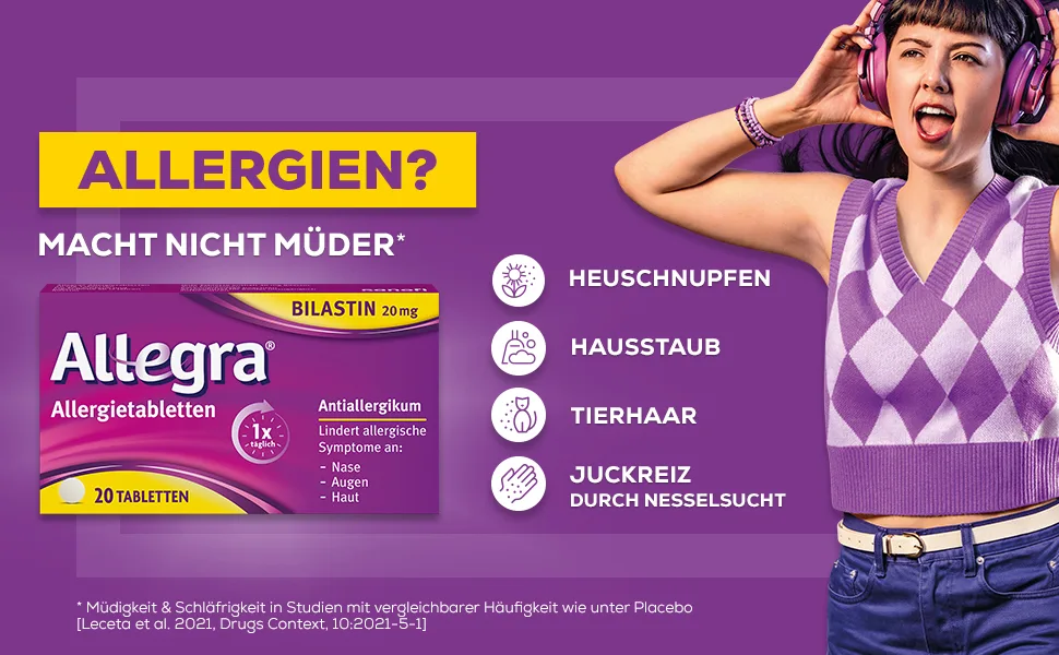 Allegra allergy tablets (20 pcs) & Rhinospray plus nasal spray (10 ml) for colds - allegra