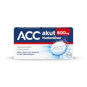 ACC acute cough expectorant 600 mg effervescent tablets 40 pcs: Loosens mucus and facilitates coughing - ACC akut 600