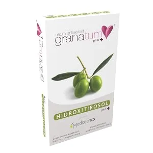 Granatum plus |HydroxytyTyrosol plus |Mediteanox | Olive extract |Dietary supplement |(1 box with 60 capsules) 1 box with 60 capsules - hydroxytyrosol,mediteanox,granatum plus,olive extrakt,Olea europaea L.,euromed,MEDITERRANEAN fruit