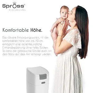 Spross refill cassettes for Spross diaper pail - 6 pieces - Protects against unpleasant odors 6 pieces (1 pack) - Komfortable Höhe