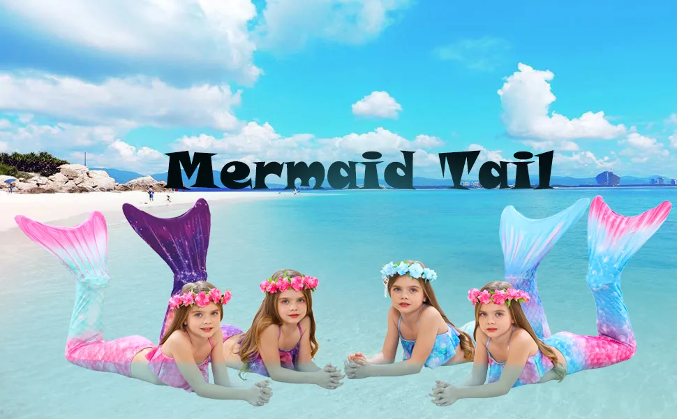 shepretty mermaid tail suit for mermaid swimming for children. wpR3 120 - product information 2