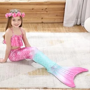 shepretty mermaid tail suit for mermaid swimming for children. wpR3 120 - product information 3