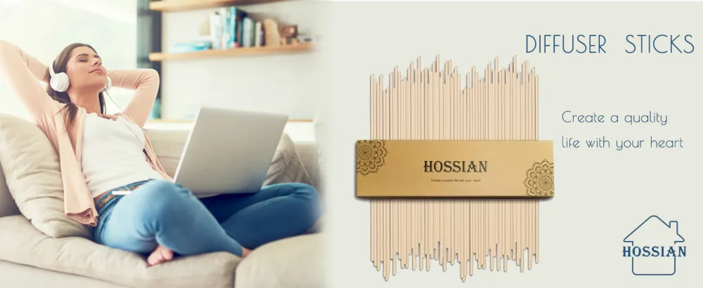 HOSSIAN Reed Diffuser Sticks-7 inch Diffuser Reed -50PCS Primary Color Scent Sticks for Aroma Fragrance (Primary Color) - raumduft stäbchen1