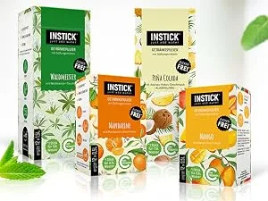 Intick sugar-free instant drink (mix package)-1 pack for 12 x 0.5-1 l-vegan beverage powder calorie & vitamin C-Instant powder different classical varieties - INSTICK Klassik Sorten