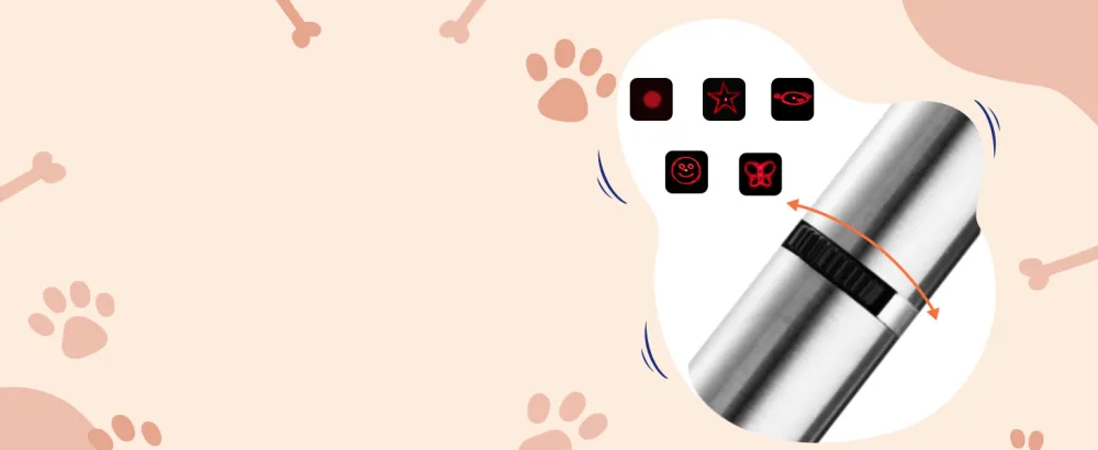 Toozey Led Pointer Cats Dog Toy Pointer with USB rechargeable 7 in 1 and 5 patterns LED pointer interactive cat toys bonus two small mice toys 1 PCs - product information 4