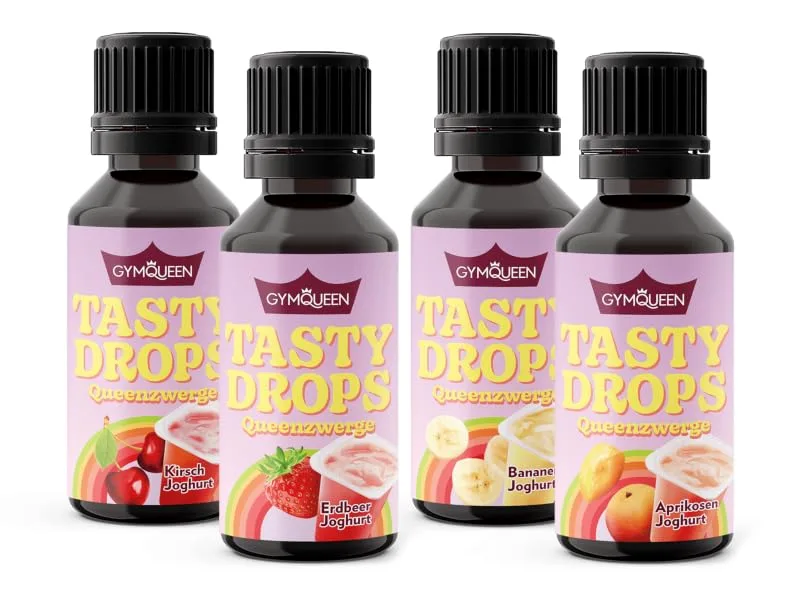 GymQueen Tasty Drops Lemon Cake Flavour Drops without calories 30ml Lemon Cake 30 ml (1 pack) - Tasty Drops Queenzwerge