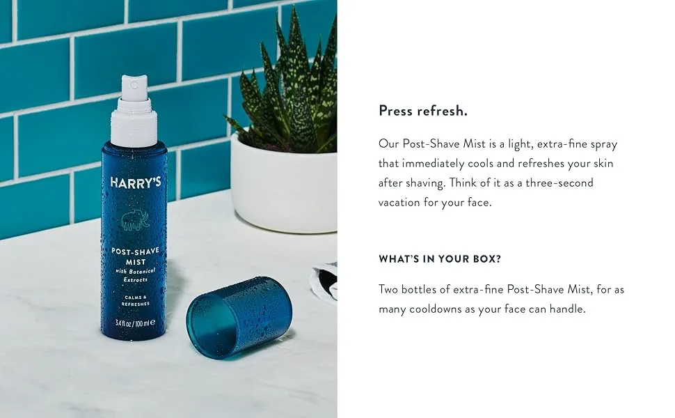 Harry's After Shave After Mist - After Shave for Men, 6.8 Fl Oz (2ct) - Whats in your box