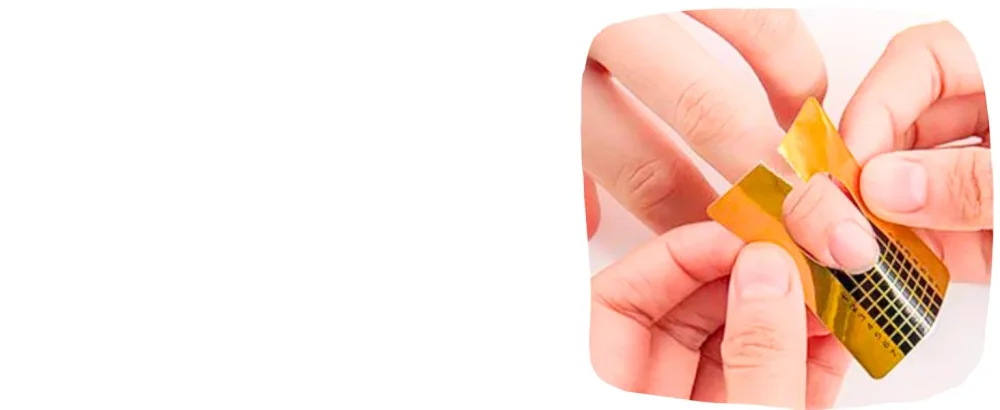 Inlaq 500-pack nail stencil |Stencil extension for gel and acrylic nail styling - exceptionally stiff and adhesive with a narrow design - roller width 38mm - Argent - take stencil package and place nail to make sure it is in right position