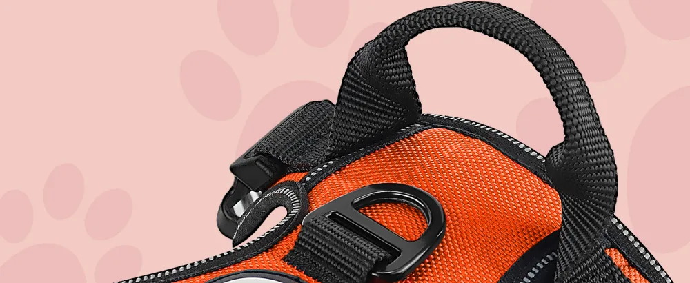 Joytale dog harness medium -sized dogs reflective soft padded dogs scrapes anti -train adjustable breathable breast dishes with safe simple control handle orange m m (1 Pack) orange - Hundegeschirr