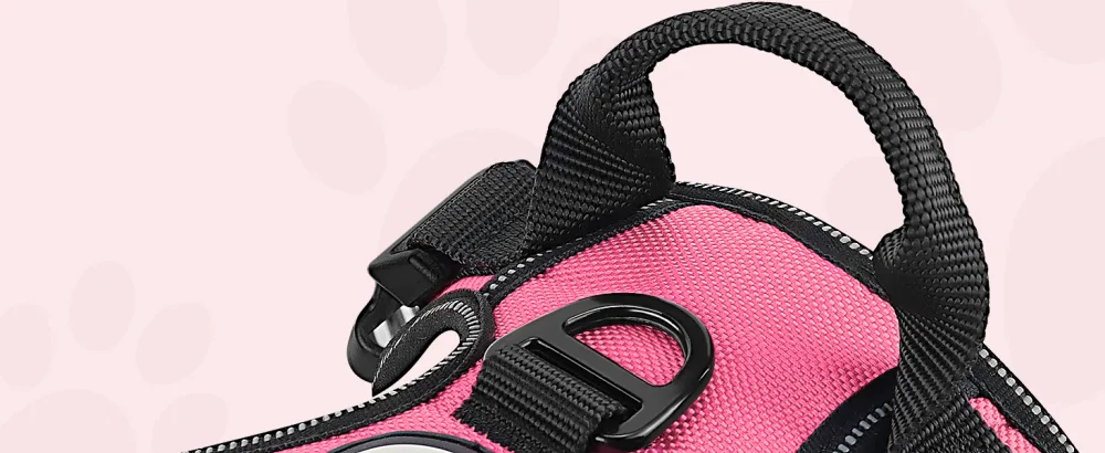 Joytale dog harness medium -sized dogs reflective soft padded dogs scrapes anti -train adjustable breathable breast tableware with safe simple control handle pink m m (1 Pack) pink - Hundegeschirr