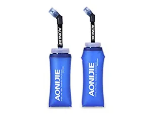 Triwonder TPU foldable drinking bottles soft flask water bottle BPA -free sports bottle for drinking bikes Bicycle Sport (250 ml - 2 pieces) - product information 3