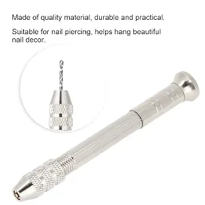 Nail Piercing Tool Manual Nail Art Piercing Tool Nail DIY Pendant Punch with 2pcs Drill Bits for Manicure Accessories - Manuelles Nagelbohrwerkzeug