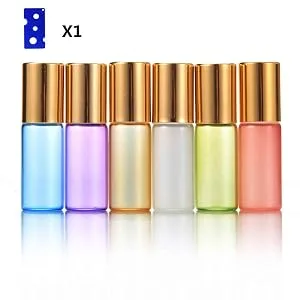 Pinkiou Roller Bottles Glass Roll on Bottle Stainless Steel Ball for Essential Oils 5ml Empty Bottles (with 1 Corkscrew) - product information 19