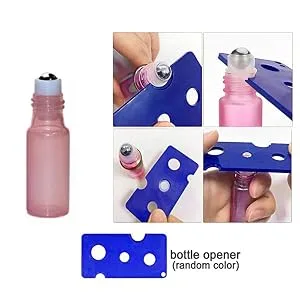 Pinkiou Roller Bottles Glass Roll on Bottle Stainless Steel Ball for Essential Oils 5ml Empty Bottles (with 1 Corkscrew) - product information 24