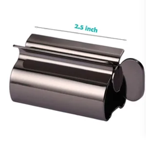 Udqyq tubes queys tubin press 2-pack toothpaste squeezer stainless steel saving toothpaste total squeeze out empty pipes stainless steel toothpaste seat holder with stand function. (Gloss finish black) - ???300