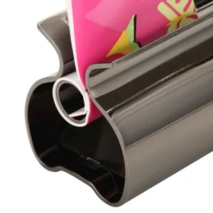 Udqyq tubes queys tubin press 2-pack toothpaste squeezer stainless steel saving toothpaste total squeeze out empty pipes stainless steel toothpaste seat holder with stand function. (Gloss finish black) - ?? black