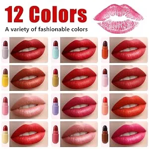 Allbestaye Capsule Lipstick Set Lip Gloss Set Capsule Shape Liquid Lipstick Portable Lipstick 5pcs - product information 24