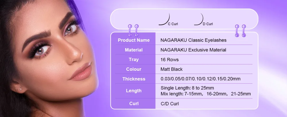 Nagaraku single eyelashes Individual eyelash extension permanent volume eyelashes eyelash extensions gently of course matt black single size (thickness 0.05 c curl 9mm) 1 piece (1 Pack) 0.05 C - NAGARAKU Wimpernverlängerung