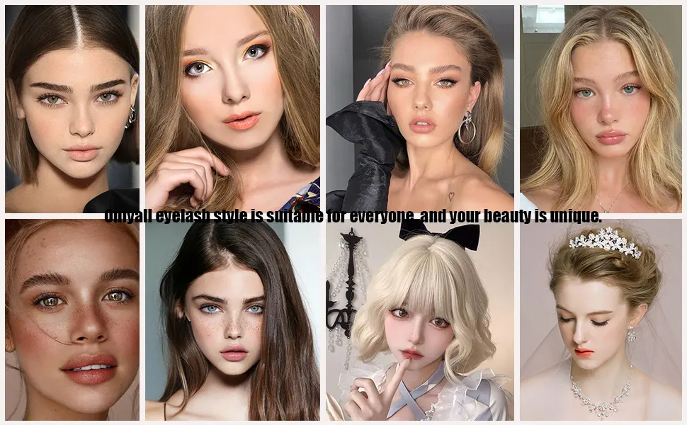 ONLYALL Half eyelashes false eyelashes natural look wispy eyelashes natural half lashes clear band eyelash pack 3d faux mink eyelashes 7 couples c02 - HFHFHF
