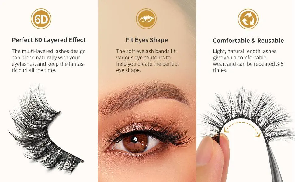 Dysilk eyelashes fake lashes - false eyelashes 5 pairs 6d lashes artificial eyelashes false eyelash extensions sets eyelashes naturally reusable |002-16mm 5 pairs (1 Pack) 002 - lashes