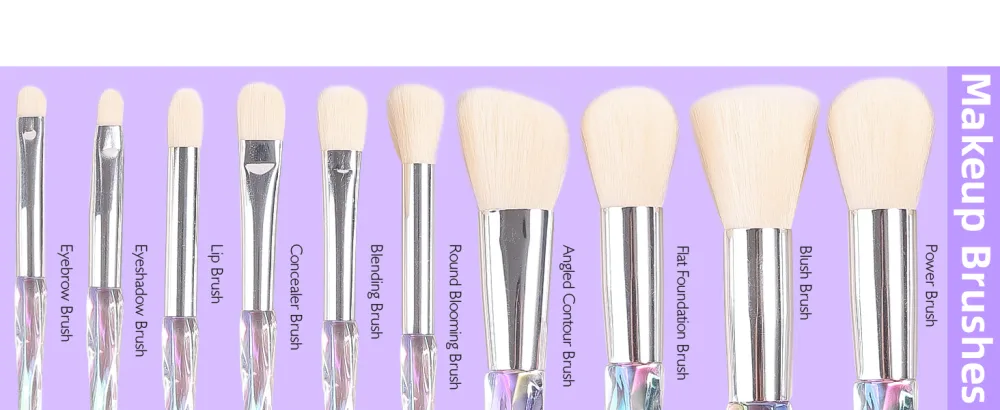 Make up brush make-up professional kit premium cosmetic tools brush set gift travel bag for women girls 10PCs 10PCs coffee handle - Make up Pinsel Set