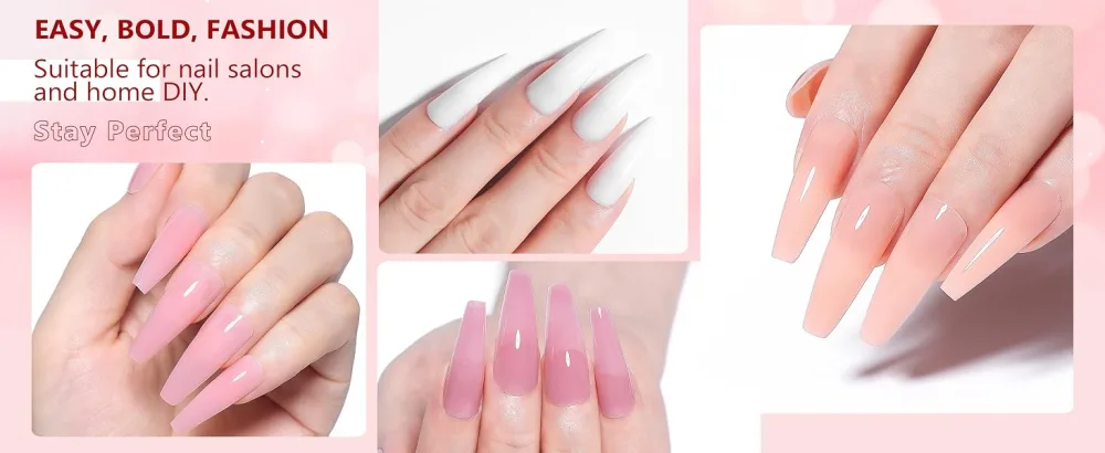 AIMEILI Gel Nail Extension Clear 30ml Soak Off UV LED Nails Building Gel Nail Extension Builder Gel Clear 30 ml (1 Pack) - POLY009 D pc