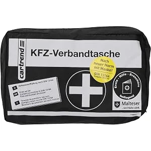 cartrend first aid kit Classic with Malteser first aid measures DIN 13164 black 1 pack Black - 7730043