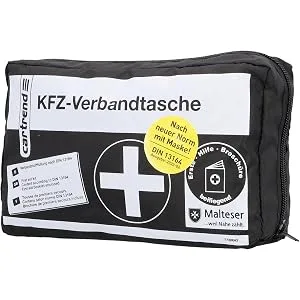cartrend first aid kit Classic with Malteser first aid measures DIN 13164 black 1 pack Black - verbandtasche