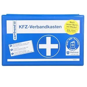 cartrend First Aid Kit Classic with Malteser First Aid Emergency Measures DIN 13164 blue 1 pack Blue - verbandkasten