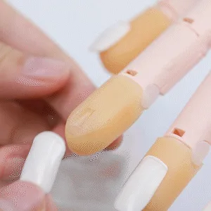 LASHVIEW Nail Practice Hand, 200 pcs Nail Tips Label them,Don't get mixed up,Don't Fall Off Easily Nail,Adjustable bracket,DIY Print Practice Tool - fgggh