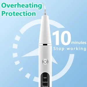 Ultrasonic Tooth Cleaner - Plaque Remover for Teeth Remove Teeth Stain tarter Plaque Calculus - with Led 3 Adjustable Modes 2 Replaceable Clean Heads - 100% Safe White - product information 5