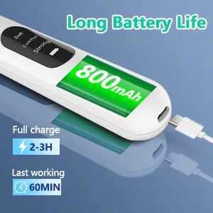 Ultrasonic Tooth Cleaner - Plaque Remover for Teeth Remove Teeth Stain tarter Plaque Calculus - with Led 3 Adjustable Modes 2 Replaceable Clean Heads - 100% Safe White - product information 6