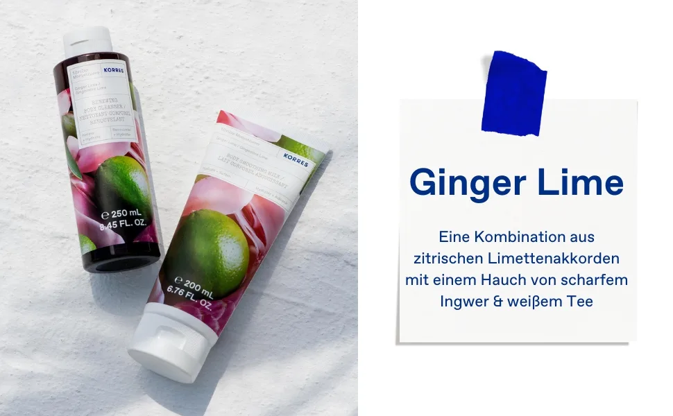 Corrres ginger lime revitalizing shower gel with active aloe vera dermatologically tested vegan 250 ml ginger lime 250 ml (1 Pack) - Ginger Lime