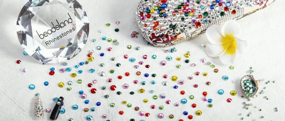 Beadsland 1440 pieces flat back rhinestones nail crystals rhinestones for nails rainbow SS10 (2.7-2.8mm) rainbow SS10/1440PCs - product information 1