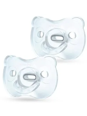 Medela Baby Soft Silicone Pacifier For babies aged 6-18 months 2 Pack Light Blue Single - Schnuller