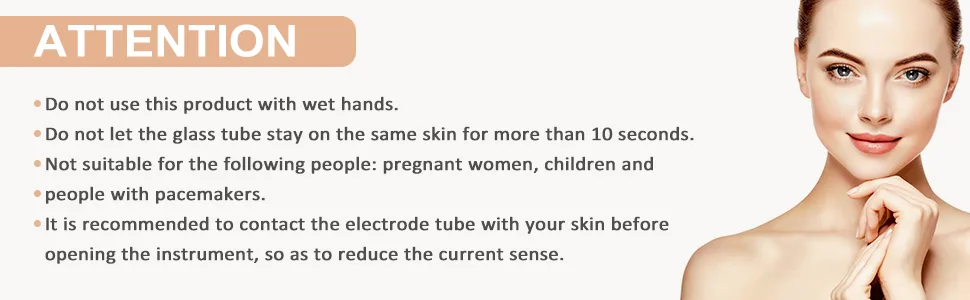 High Frequency Facial Machine - High Frequency Facial Wand, Device for Skin Care - product information 6