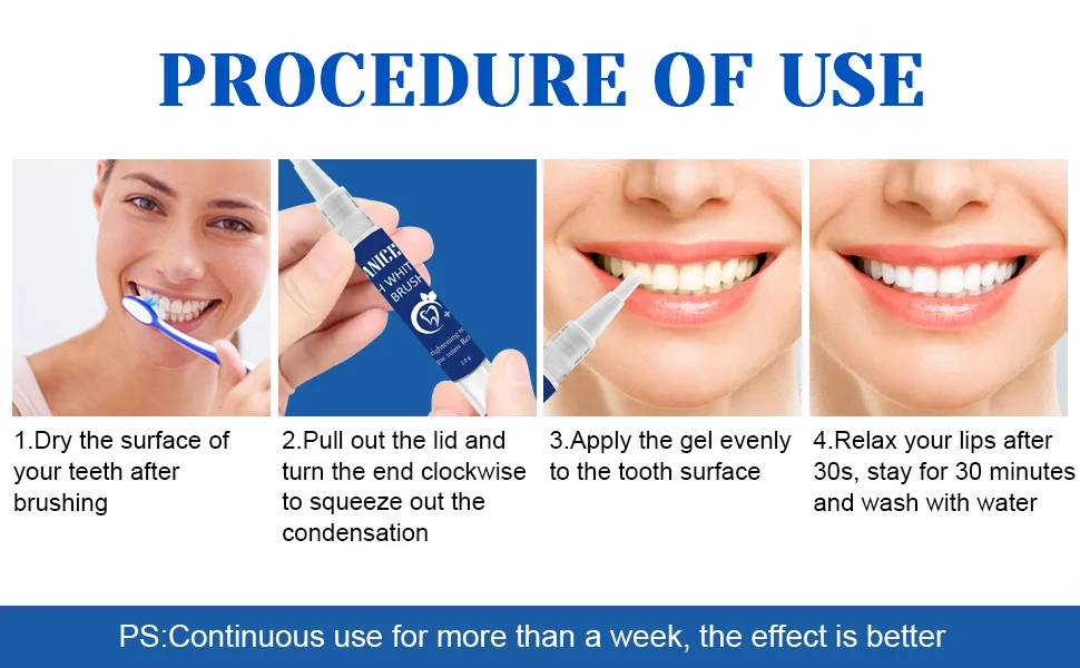 2 Pack Teeth Whitening Pen Teeth Whitening Pen Painless Teeth Bleaching for White Teeth White Teeth at Home - product information 13