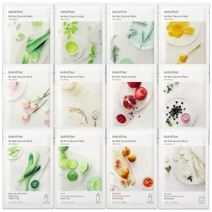innisfree My Real Squeeze Face Sheet Mask Variety, 12-Pack - product information 3
