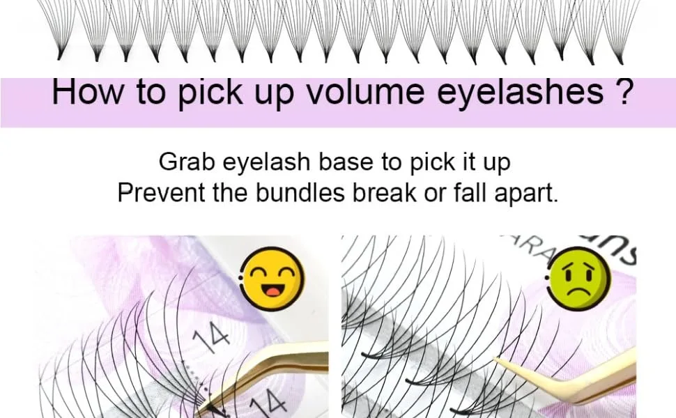 Nagaraku volume eyelash extension prefabricated compartments 320pcs narrow stem slightly tight premade fans eyelash extensions artificial eyelashes 16 rows (5d 0.07mm thickness d curl 14mm) 14mm 5D-07-D curl - Künstliche Wimpern