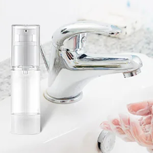 Toureal 30ml Plastic Airless Pump Dispenser Empty Pump Bottle Travel Dispenser Bottle Plastic Bottles for Cosmetics Cream 4pc - Flüssigseife Gesichtsreiniger