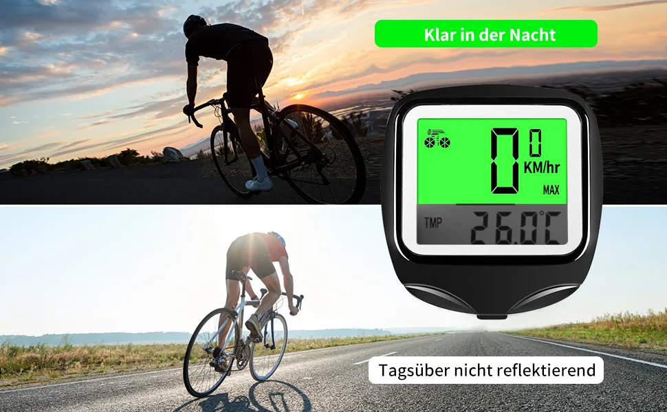 Finibo bicycle computer wired mileage counter speedometer for bicycle 23 functions waterproof LCD speed bicycle tacho bike computer 1 single - product information 13