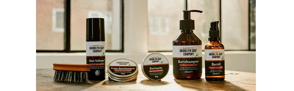 Solid Beard Shampoo Brooklyn Soap Company Beard care for men 0% plastic 100% recyclable packaging 1 piece (48g) Single - brooklyn soap company bartpflege hautpflege männerpflege produkte